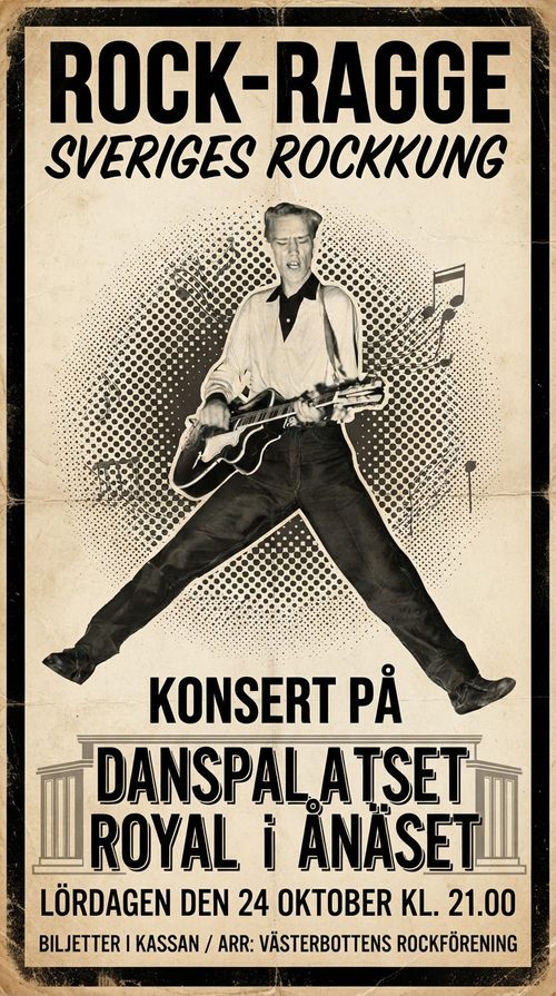 Hyllningsaffisch: Rock Ragge på Royal